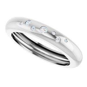 14K White Gold .08 CTW Natural Diamond Ring Size 9 – image 5