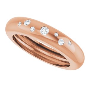 14K Rose Gold .08 CTW Natural Diamond Ring Size 5.5 – image 5