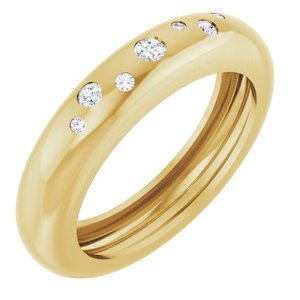 14K Yellow Gold .08 CTW Natural Diamond Ring Size 5.5