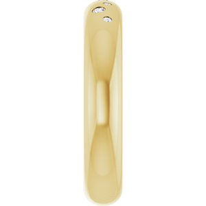 14K Yellow Gold Lightweight Accented Dome Ring Mounting Size 5.5 – image 7