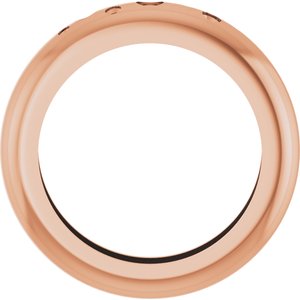 14K Rose Gold Lightweight Accented Dome Ring Mounting Size 5.5 – image 4