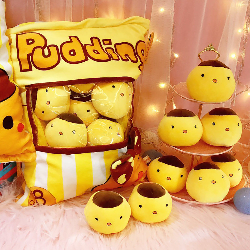 Snack Bag Plush Pillow – Soft Stuffed Toy with 8 Mini Plush Snacks