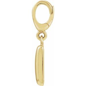 18K Yellow Gold-Plated Sterling Silver Puffed Dog Tag Charm/Pendant – image 5