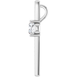 14K White Gold 6x6 mm Cushion Pendant Mounting – image 5