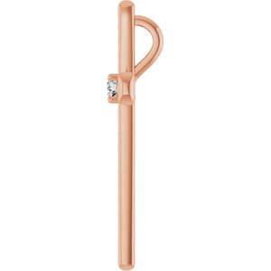 18K Rose Gold 2.5 mm Round Pendant Mounting – image 5