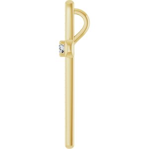 18K Yellow Gold 2.5 mm Round Pendant Mounting – image 5