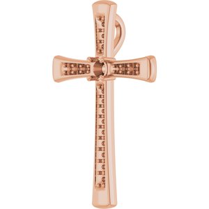 10K Rose Gold 2.75 mm Round Pendant Mounting – image 4