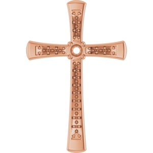 10K Rose Gold 2.75 mm Round Pendant Mounting – image 2