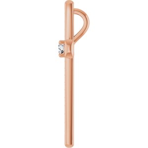 10K Rose Gold 2.75 mm Round Pendant Mounting – image 5