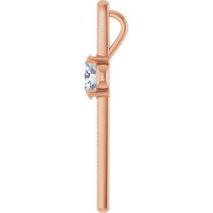 10K Rose Gold 8x6 mm Oval Pendant Mounting – image 5