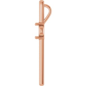 14K Rose Gold 8x6 mm Oval 1/4 CTW Natural Diamond Semi-Set Pendant – image 3