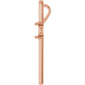 14K Rose Gold 8x6 mm Oval Pendant Mounting – image 6