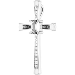 10K White Gold 8x6 mm Oval Pendant Mounting – image 4