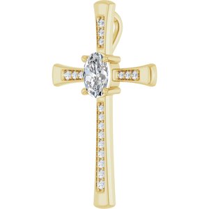 10K Yellow Gold 8x6 mm Oval Pendant Mounting – image 3