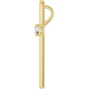 10K Yellow Gold 3.5 mm Round Pendant Mounting – image 5