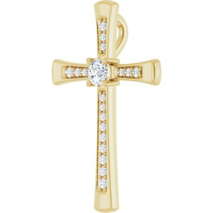 14K Yellow Gold 3.5 mm Round Pendant Mounting – image 3