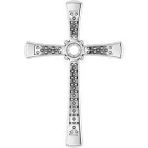 18K White Gold 3.5 mm Round Pendant Mounting – image 2