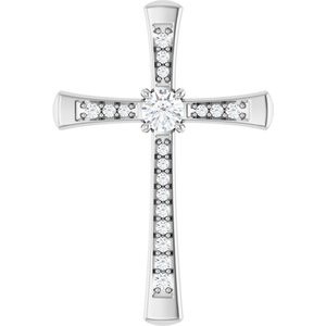 10K White Gold 3.5 mm Round Pendant Mounting