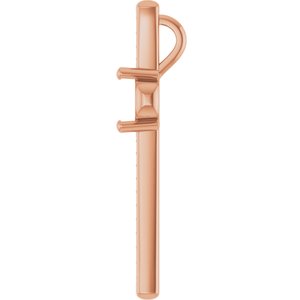 18K Rose Gold 8x8 mm Cushion Pendant Mounting – image 6