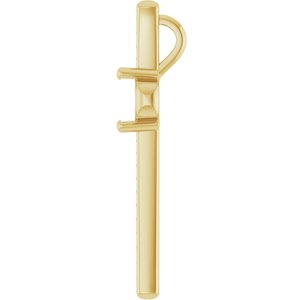 18K Yellow Gold 8x8 mm Cushion Pendant Mounting – image 6