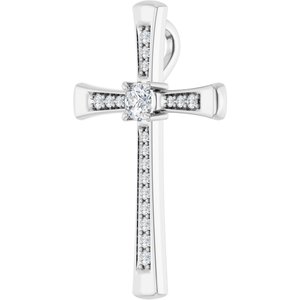 14K White Gold 3.4 mm Round Pendant Mounting – image 3