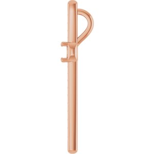 14K Rose Gold 3.4 mm Round Pendant Mounting – image 6