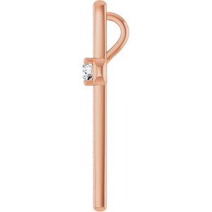 18K Rose Gold 3.4 mm Round Pendant Mounting – image 5