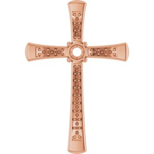 14K Rose Gold 3.4 mm Round Pendant Mounting – image 2
