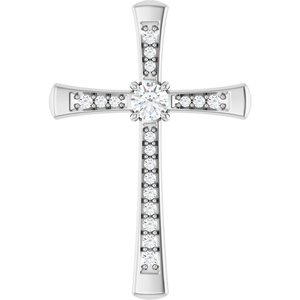 10K White Gold 3.4 mm Round Pendant Mounting