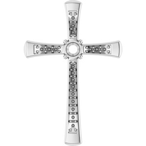14K White Gold 3.4 mm Round Pendant Mounting – image 2