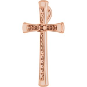 14K Rose Gold 2 mm Round Pendant Mounting – image 4