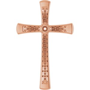 10K Rose Gold 2 mm Round Pendant Mounting – image 2
