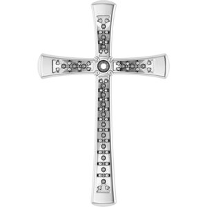 10K White Gold 2 mm Round Pendant Mounting – image 2