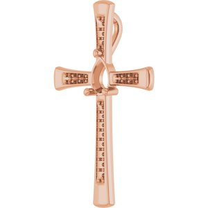 14K Rose Gold 6x4 mm Pear Pendant Mounting – image 4