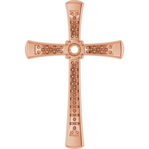 10K Rose Gold 3 mm Round Pendant Mounting – image 2