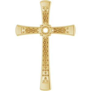 14K Yellow Gold 3 mm Round Pendant Mounting – image 2
