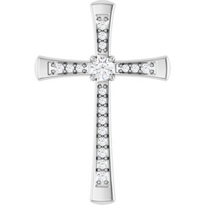 14K White Gold 3 mm Round Pendant Mounting