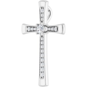 14K X1 White Gold 3 mm Round Pendant Mounting – image 3