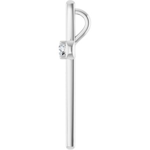 14K X1 White Gold 3 mm Round Pendant Mounting – image 5