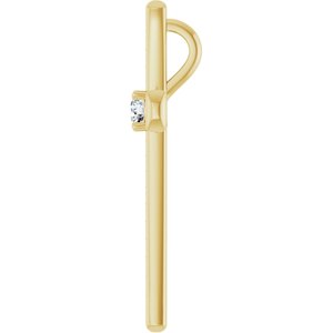 14K Yellow Gold 3 mm Round Pendant Mounting – image 5