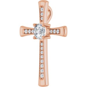 14K Rose Gold 5.5 mm Round Pendant Mounting – image 3