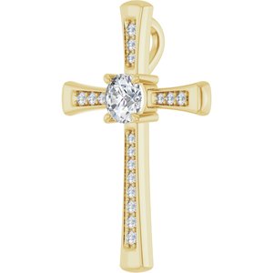14K Yellow Gold 5.5 mm Round Pendant Mounting – image 3