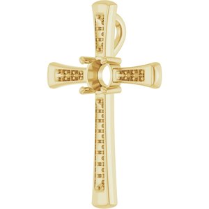 18K Yellow Gold 5.5 mm Round Pendant Mounting – image 4