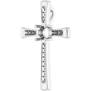 10K White Gold 5.5 mm Round Pendant Mounting – image 4