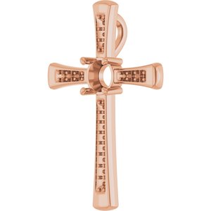 10K Rose Gold 5.5 mm Round Pendant Mounting – image 4