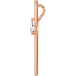 10K Rose Gold 6x4 mm Pear Pendant Mounting – image 5