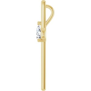 18K Yellow Gold 6x4 mm Pear Pendant Mounting – image 5