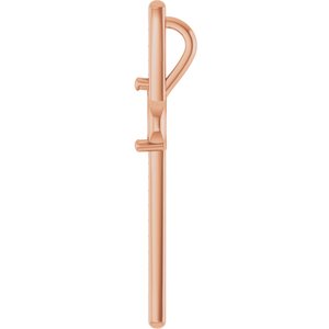18K Rose Gold 6x4 mm Pear Pendant Mounting – image 6