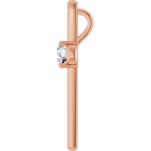 14K Rose Gold 5.5 mm Round Pendant Mounting – image 5