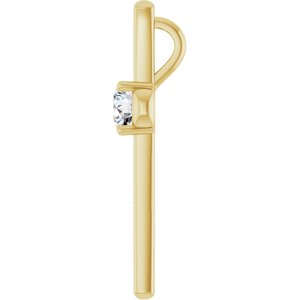 18K Yellow Gold 5.5 mm Round Pendant Mounting – image 5
